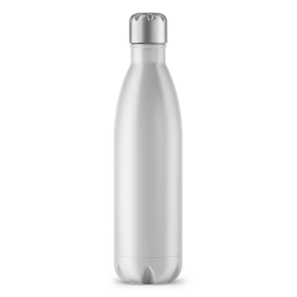 white logo thermal aluminum water bottle for private label website 