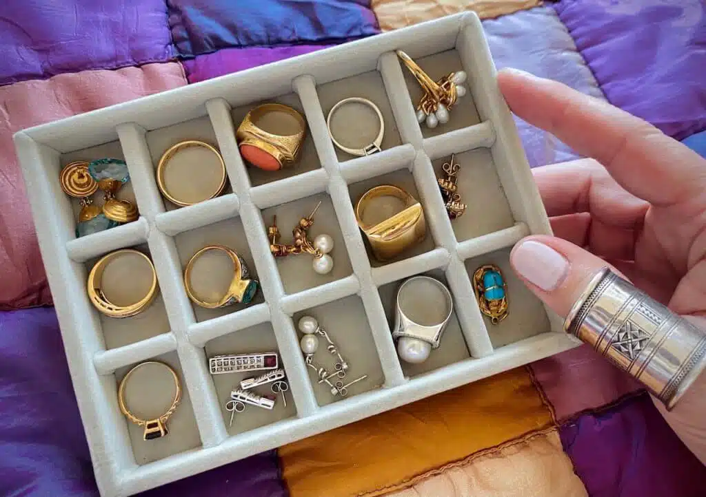 jewellery box filled with jewellery 