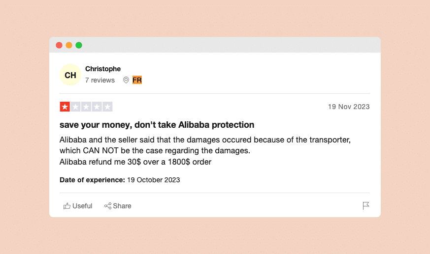 Alibaba France Reviews