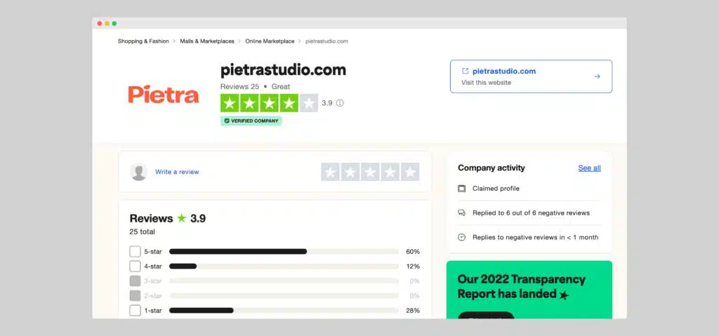 Pietra Studio Reviews - Trustpilot